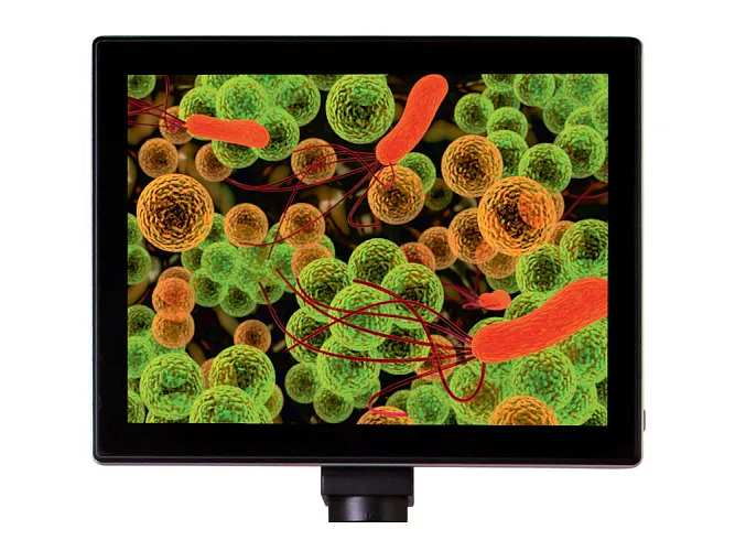 снимка Цифрова камера за микроскоп Levenhuk MED 5M с течнокристален дисплей 9,4"