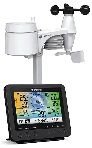 снимка Метеорологична станция Bresser Wi-Fi 5-в-1 с цветен дисплей, черна