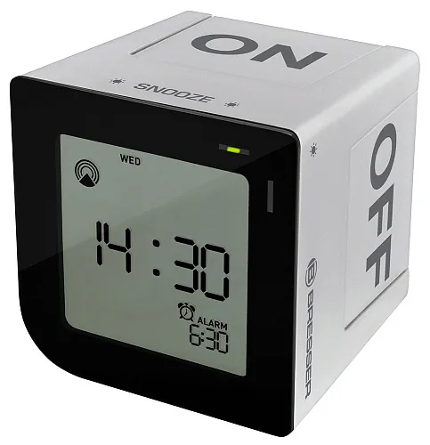 снимка Настолен будилник Bresser FlipMe Alarm Clock, сребрист