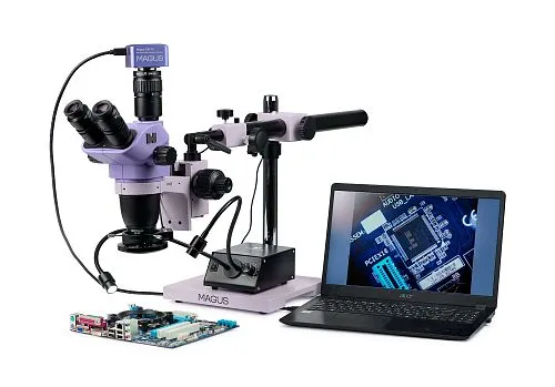 картинка Стереомикроскоп за ремонт на електронни устройства MAGUS Stereo D8TR,  1