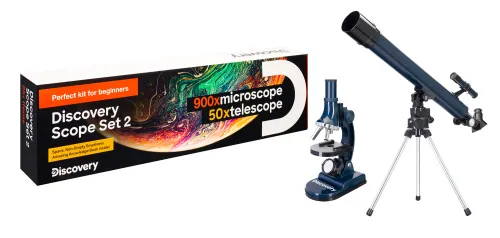 снимка Комплект Levenhuk Discovery Scope 2 с книга,  2