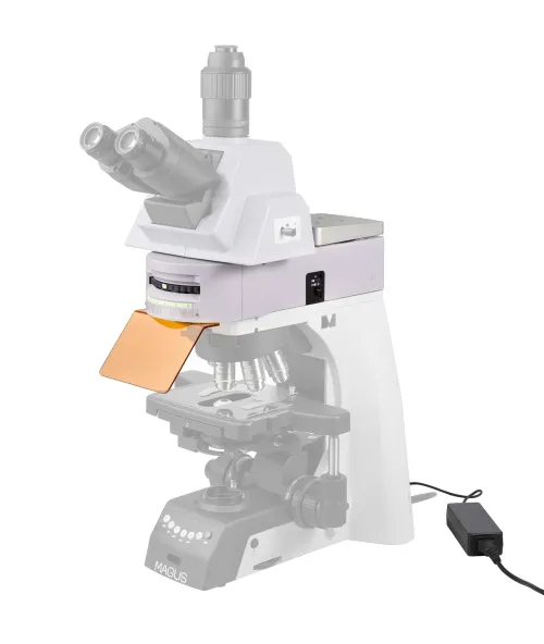 изображение Епи-флуоресцентна приставка MAGUS Epi-FL05 LED, флуоресцентни филтърни кубчета B/G/UV/R,  15