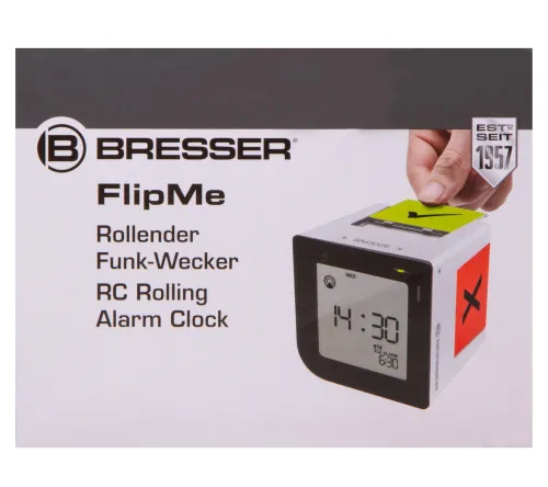 снимка Настолен будилник Bresser FlipMe Alarm Clock, сребрист,  12