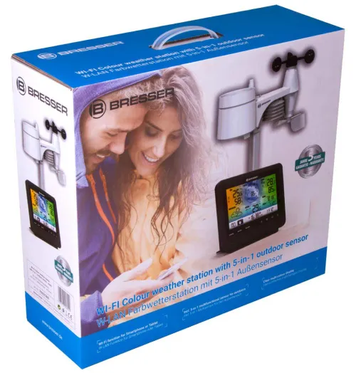 снимка Метеорологична станция Bresser Wi-Fi 5-в-1 с цветен дисплей, черна,  11