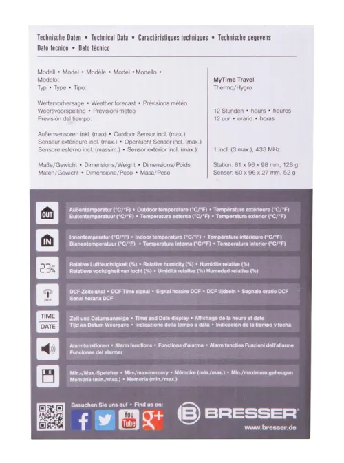 снимка Метеорологична станция Bresser MyTime Travel,  12