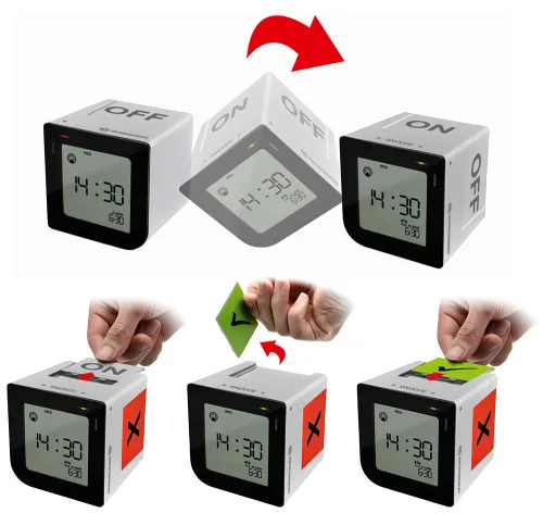 снимка Настолен будилник Bresser FlipMe Alarm Clock, сребрист,  2