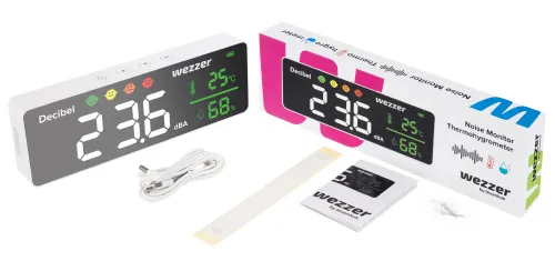 снимка Термохигрометър с монитор за звук Levenhuk Wezzer Teo TH70,  2