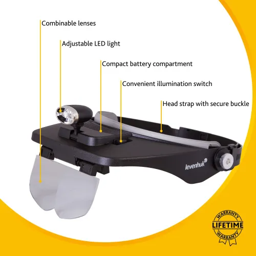 снимка Лупа за глава Levenhuk Zeno Vizor H3,  12