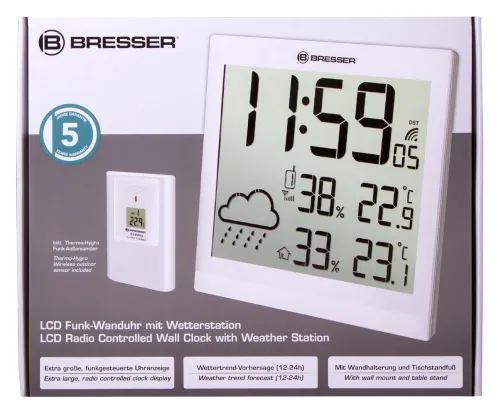 снимка Mетеорологична станция Bresser TemeoTrend JC LCD RC, бяла,  11