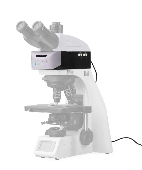 фотография Епи-флуоресцентна приставка MAGUS Epi-FL04M LED, флуоресцентни филтърни кубчета B/G/UV,  12