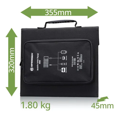 снимка Мобилно слънчево зарядно устройство Bresser 40 вата с USB,  6