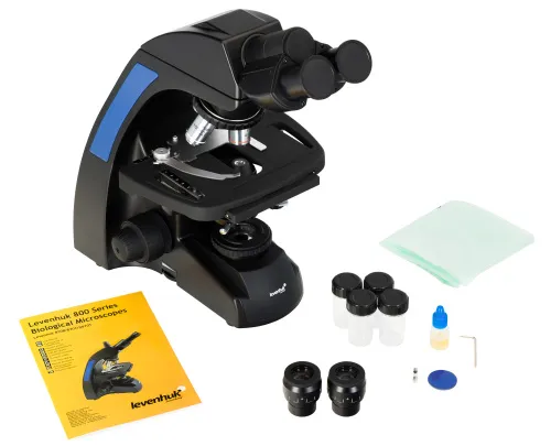 картинка Биологичен бинокулярен микроскоп Levenhuk 850B,  2