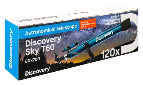 фотография Телескоп с книга Levenhuk Discovery Sky T60,  15