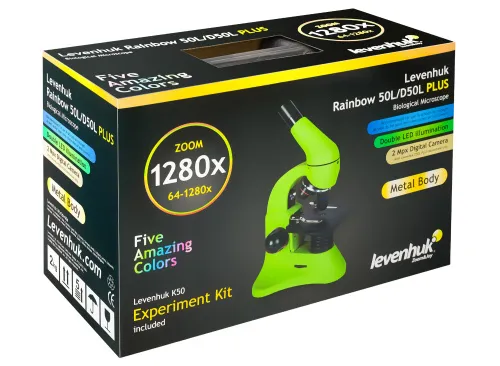 картинка Цифров микроскоп Levenhuk Rainbow D50L PLUS 2M, Moonstone (Лунен камък),  17