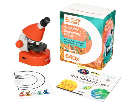 снимка Микроскоп Levenhuk Discovery Micro с книга,  4