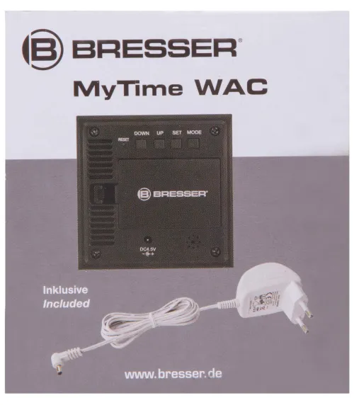 картинка Настолен будилник Bresser MyTime WAC, черен,  13