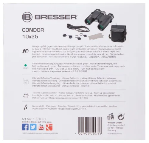 картинка Бинокъл Bresser Condor UR 10x25,  14