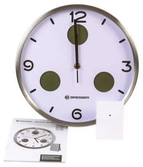 снимка Стенен часовник термо/хигро Bresser Bresser Optus MyTime Bresser MyTime io NX 30 cm, бял,  7
