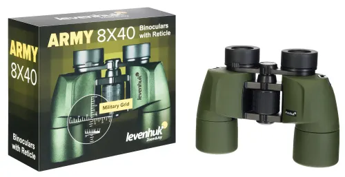 изображение Бинокъл с решетка Levenhuk Army 8x40,  6