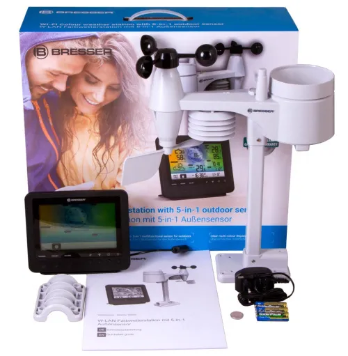 снимка Метеорологична станция Bresser Wi-Fi 5-в-1 с цветен дисплей, черна,  2