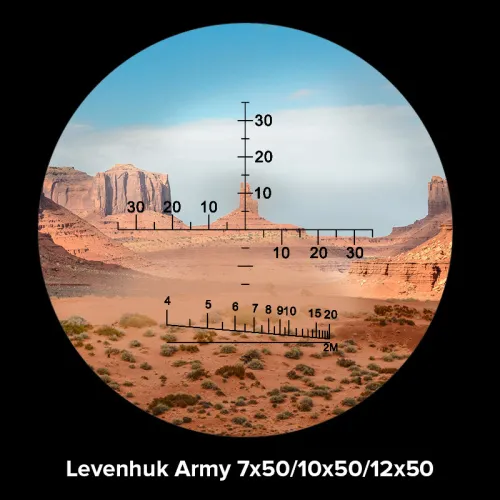 изображение Бинокъл с решетка Levenhuk Army 10x50,  4