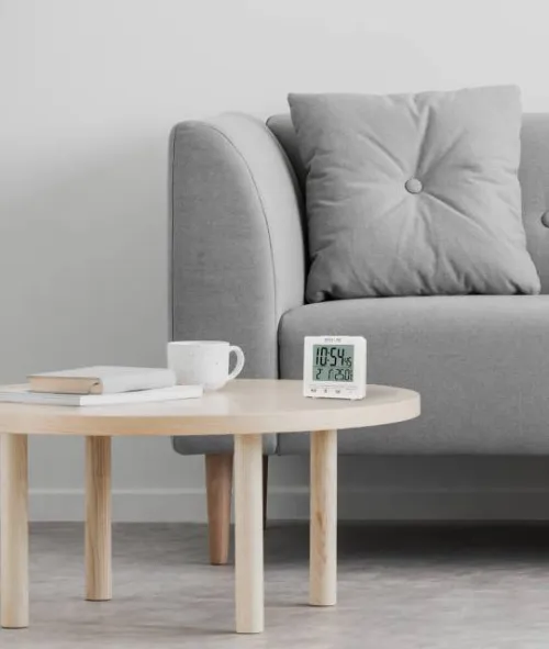 фотография Цифров часовник RC Explore Scientific с показател на температурата на закрито, бял,  2