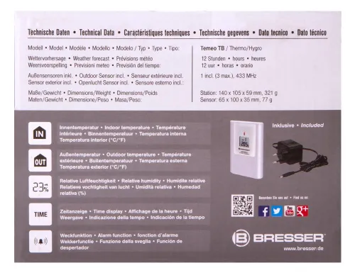 изображение Метеорологична станция Bresser Temeo TB RC,  15