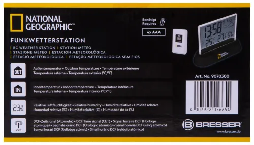 картинка Метеорологична станция Bresser National Geographic, прозрачна,  12