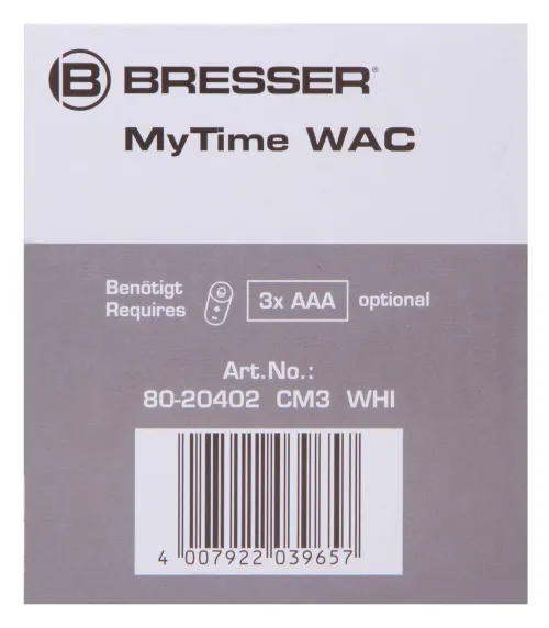 картинка Настолен будилник Bresser MyTime WAC, черен,  14