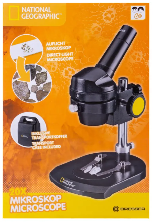 картинка Микроскоп Bresser National Geographic 20x, монокулярен,  14