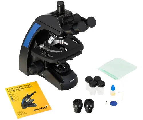 картинка Биологичен тринокулярен микроскоп Levenhuk 870T,  2