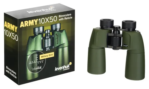 изображение Бинокъл с решетка Levenhuk Army 10x50,  6