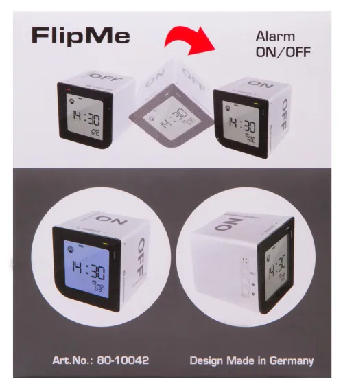 снимка Настолен будилник Bresser FlipMe Alarm Clock, сребрист,  15