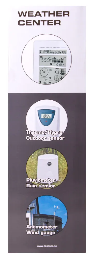 изображение Метеорологична станция Bresser RC, бяла,  17