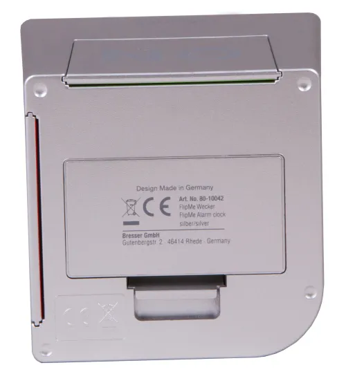 снимка Настолен будилник Bresser FlipMe Alarm Clock, сребрист,  8