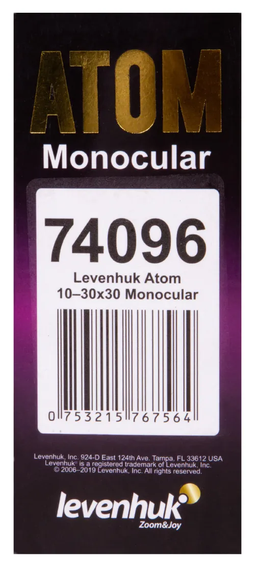 изображение Монокъл Levenhuk Atom 10–30x30,  14