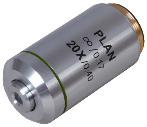 изображение Планахроматичен обектив с корекция до безкрайност Levenhuk MED 20x,  2