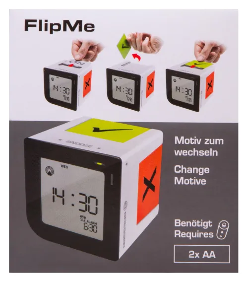снимка Настолен будилник Bresser FlipMe Alarm Clock, сребрист,  14
