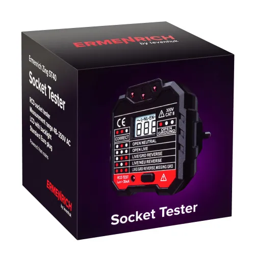 изображение Тестер за захранващи контакти Ermenrich Zing ST40,  5