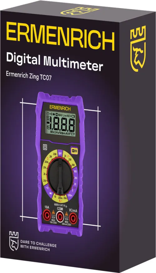 снимка Цифров мултиметър Ermenrich Zing TC07,  2