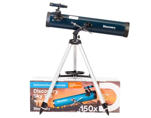 фотография Телескоп Levenhuk Discovery Sky T76 с книга,  2
